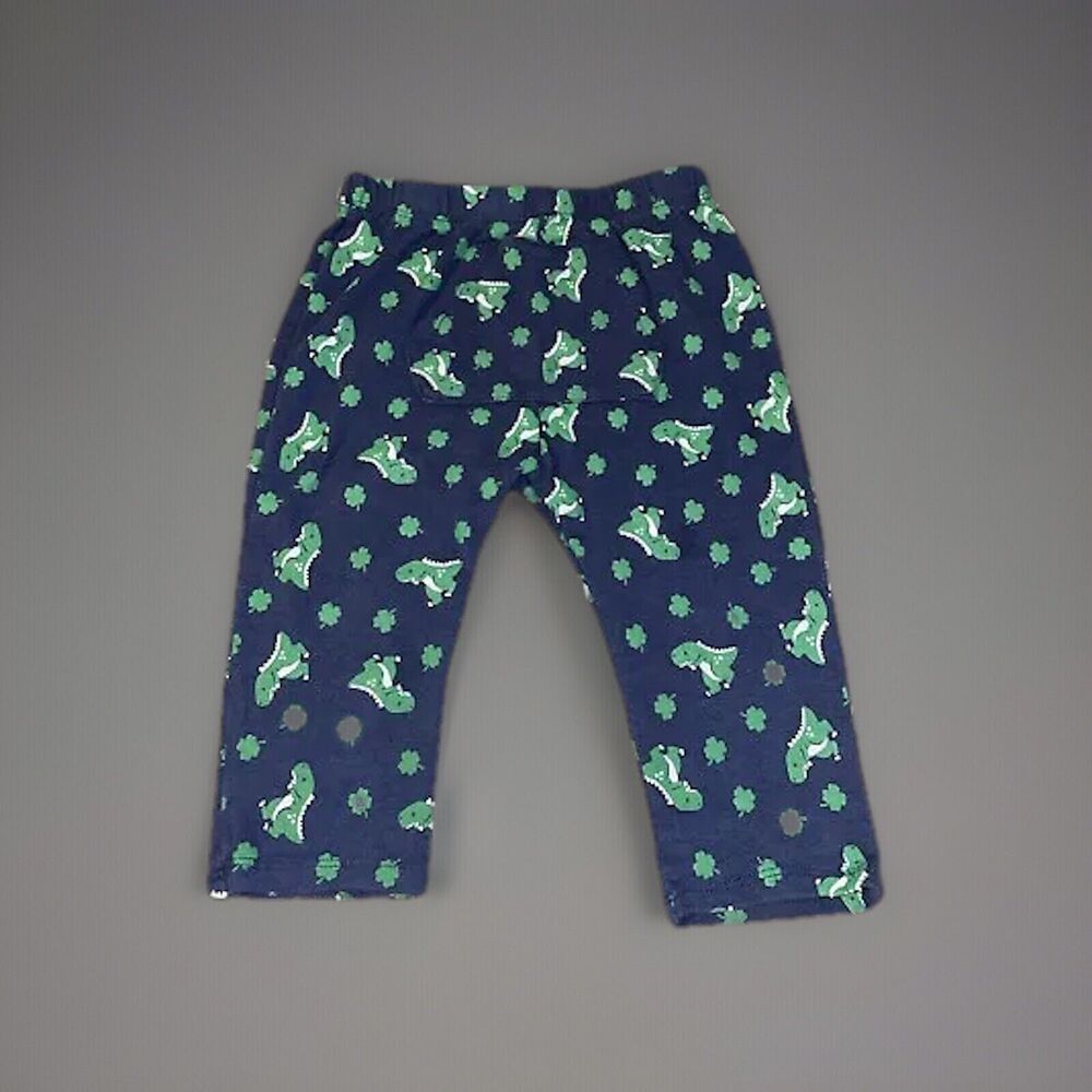 Boy’s 18M Celebrate! St Patrick’s Day Dark Blue Joggers Dinosaurs And Shamrocks